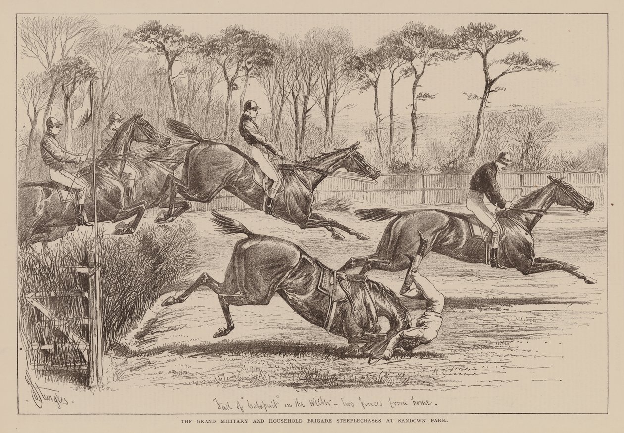Grand Military and Household Brigade Steeplechases at Sandown Park (kaiverrus) (kaiverrus) tekijältä English School