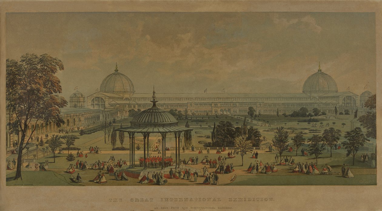 Suuri kansainvälinen näyttely puutarhapuutarhasta nähtynä, 1851 tekijältä English School