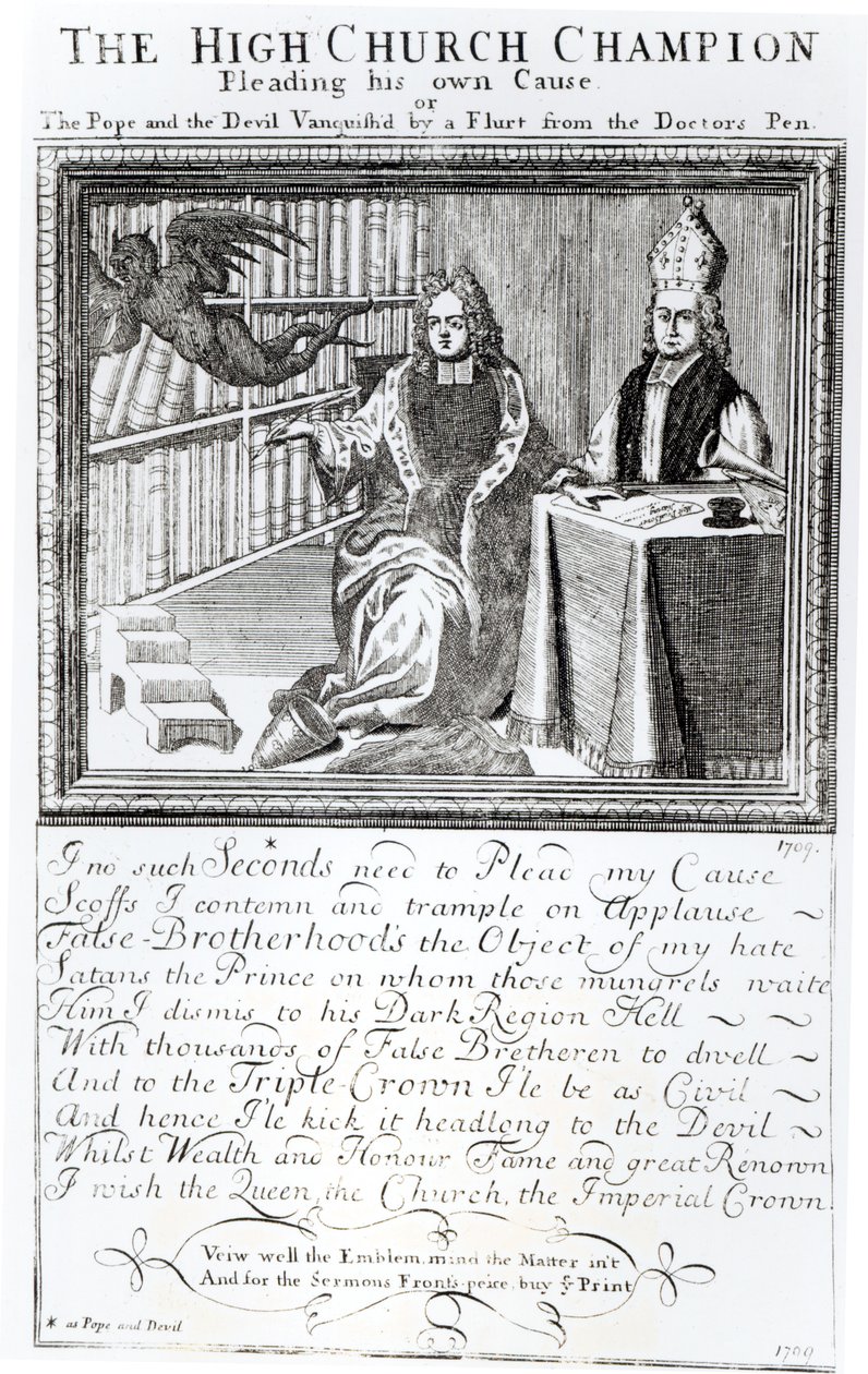 High Church Champion, vetoaa omaan asiaansa, 1709 tekijältä English School
