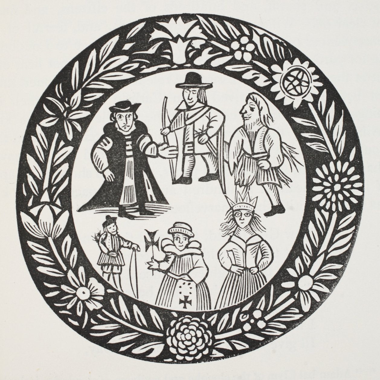 Adam Bellin historia, Cloughin huippu ja William of Cloudeslie, kuvitus John Ashtonin kirjasta Chap-books of the Eightenth Century, pub. 1882 tekijältä English School