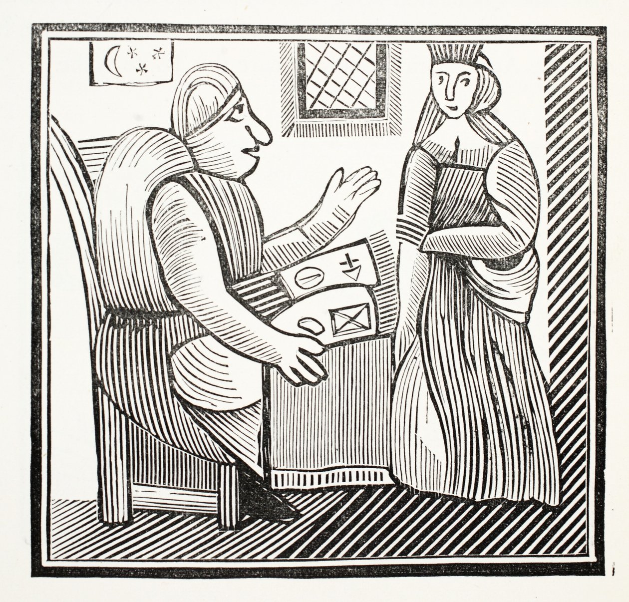 The History of Mother Bunch of the West, kuvitus John Ashtonin kirjasta Chap-books of the Eightenth Century, pub. 1882 tekijältä English School