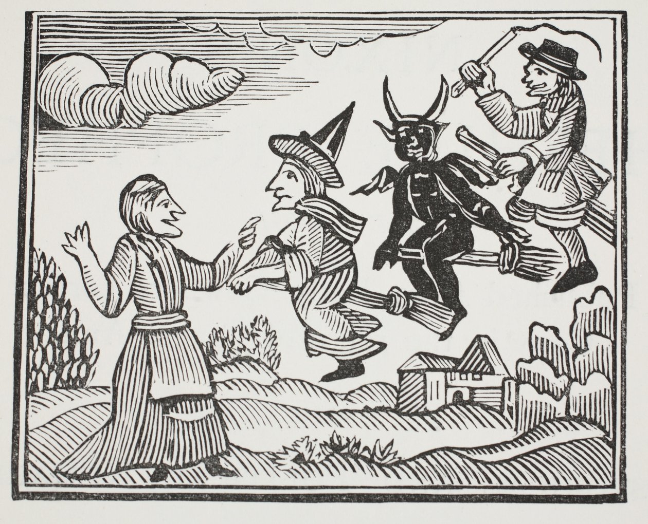 The History of Mother Shipton, kuvitus John Ashtonin kirjasta Chap-books of the Eightenth Century, pub. 1882 tekijältä English School
