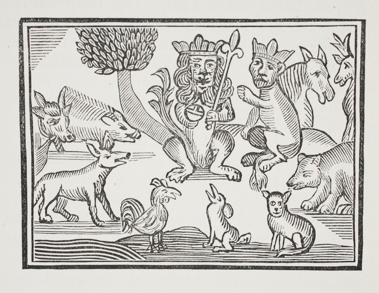 The History of Reynard the Fox, kuvitus John Ashtonin kirjasta Chap-books of the Eighteenth Century, pub. 1882 tekijältä English School