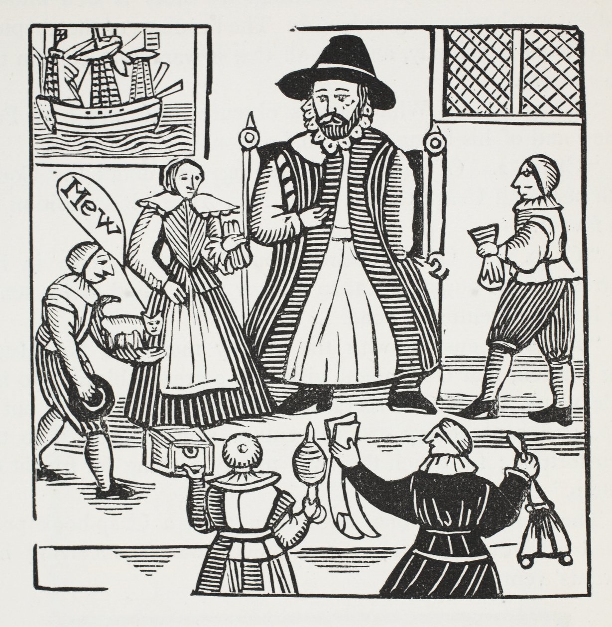 Sir Richard Whittingtonin, Lontoon kolminkertaisen lordipormestarin historia, kuvitus John Ashtonin kirjasta Chap-books of the Eightenth Century, pub. 1882 tekijältä English School