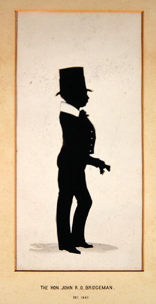 Ang Hon. John Bridgeman, silhouette ng isang hindi kilalang artistfinn tekijältä English School