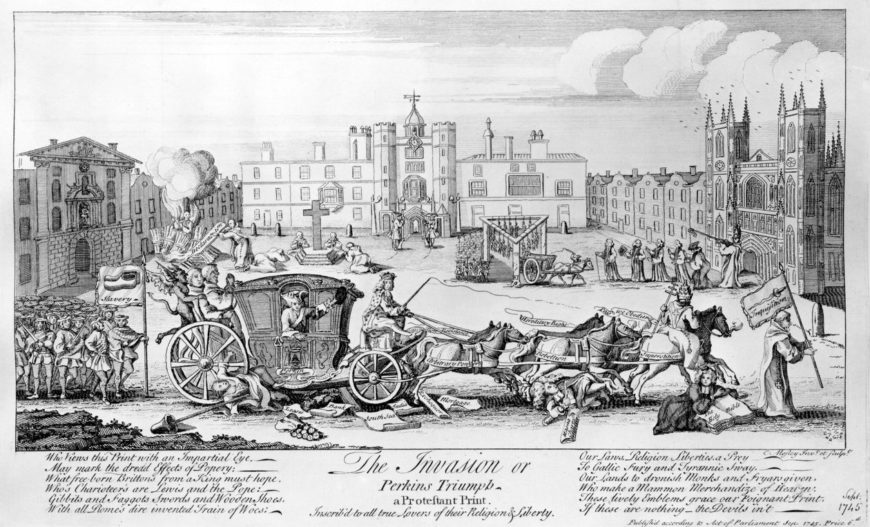 Invasion tai Perkins Triumph - protestanttinen vedos, kirjoitettu kaikille uskontonsa ja vapautensa todellisille rakastajille, 1745 tekijältä English School