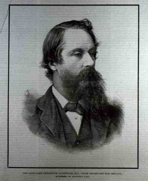 Edesmennyt lordi Frederick Cavendish (1836-82), M.P., Irlannin pääsihteeri, The Illustrated London News, 13. toukokuuta 1882 tekijältä English School