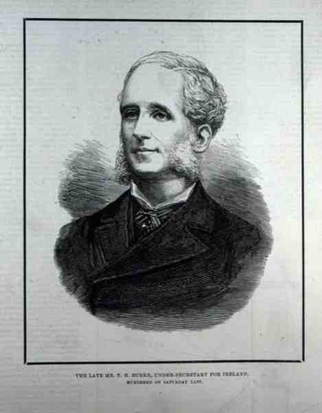 Edesmennyt herra T. H. Burke, Irlannin alisihteeri, The Illustrated London News, 13. toukokuuta 1882 tekijältä English School