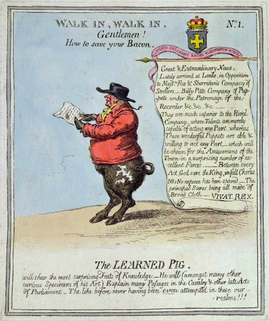 The Learned Pig (käsinvärinen etsaus) tekijältä English School