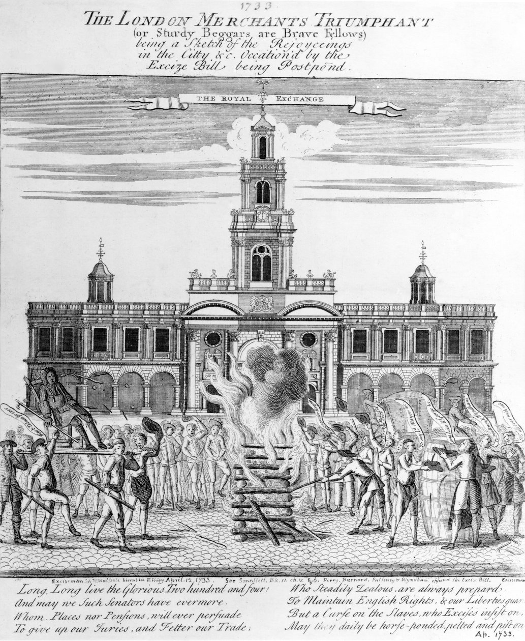 The London Merchants Triumphant, 1733 tekijältä English School