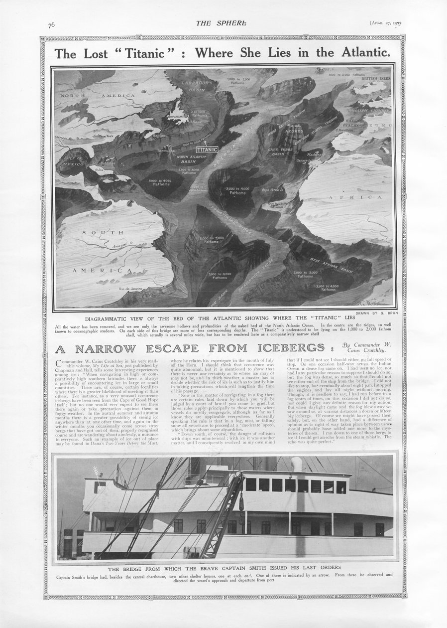 Kadonnut Titanic - Missä hän makaa Atlantilla, The Spherestä, 27. huhtikuuta 1912 tekijältä English School
