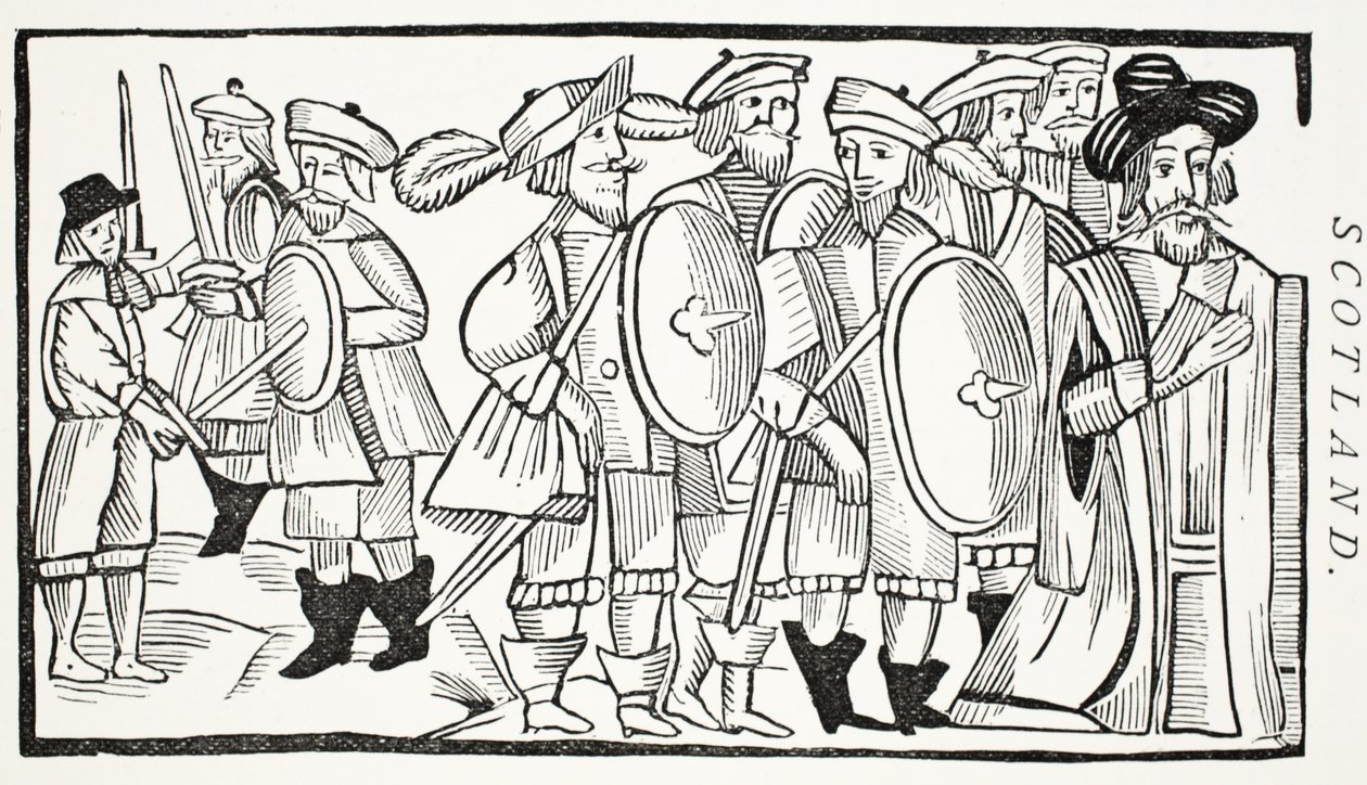 The Lovers Quarrel, kuvitus John Ashtonin kirjasta Chap-books of the Eightenth Century, pubi. 1882 tekijältä English School