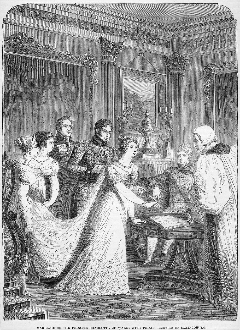 Walesin prinsessa Charlotten häät Saxe-Coburgin prinssi Leopoldin kanssa, 2. toukokuuta 1816 tekijältä English School