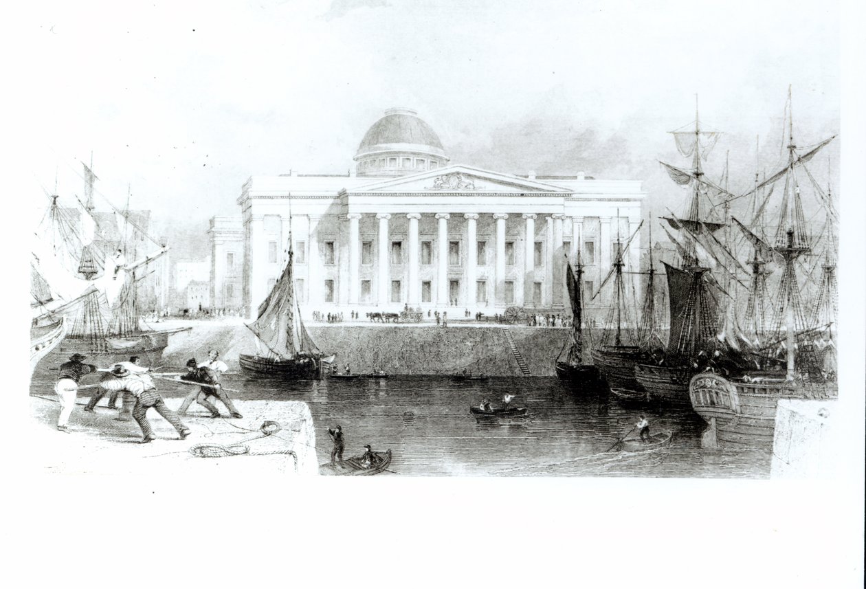 Uusi tullitalo, Liverpool, n. 1830 tekijältä English School