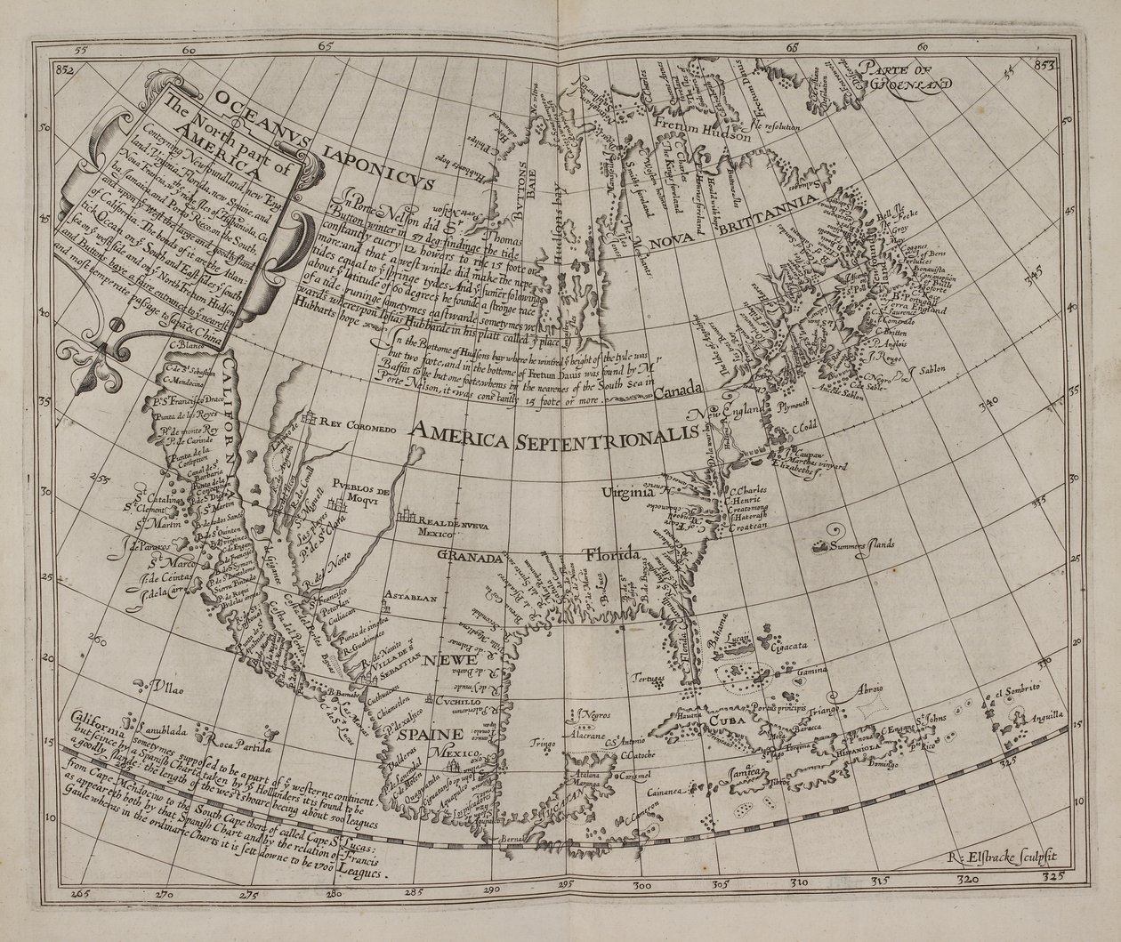 Pohjois-Amerikan osa: Newfoundland, New England, Virginia…, Henry Briggs tekijältä English School