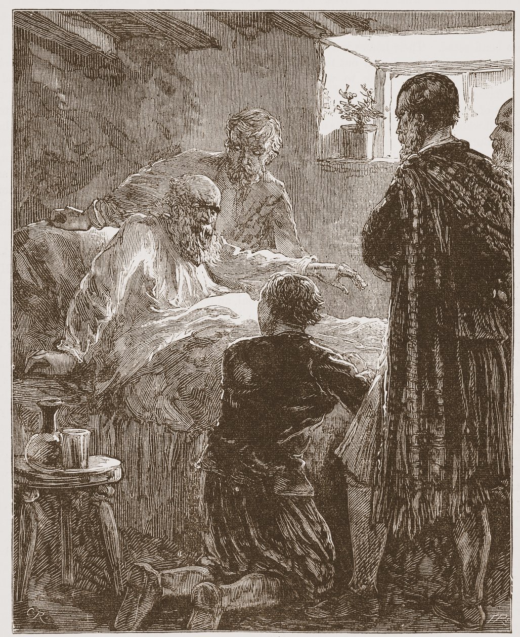 Vanhojen liittojen viimeinen saarna, kuvitus James Aitken Wylien (1808-1890) Protestantismin historiasta, pub. 1878 tekijältä English School