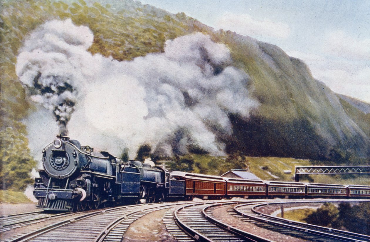 New York Chicago Expressin Tyynenmeren alue, kuvitus The Wonder Book of Railwaysista, neljästoista painos, toimittanut Harry Golding, 1929 tekijältä English School