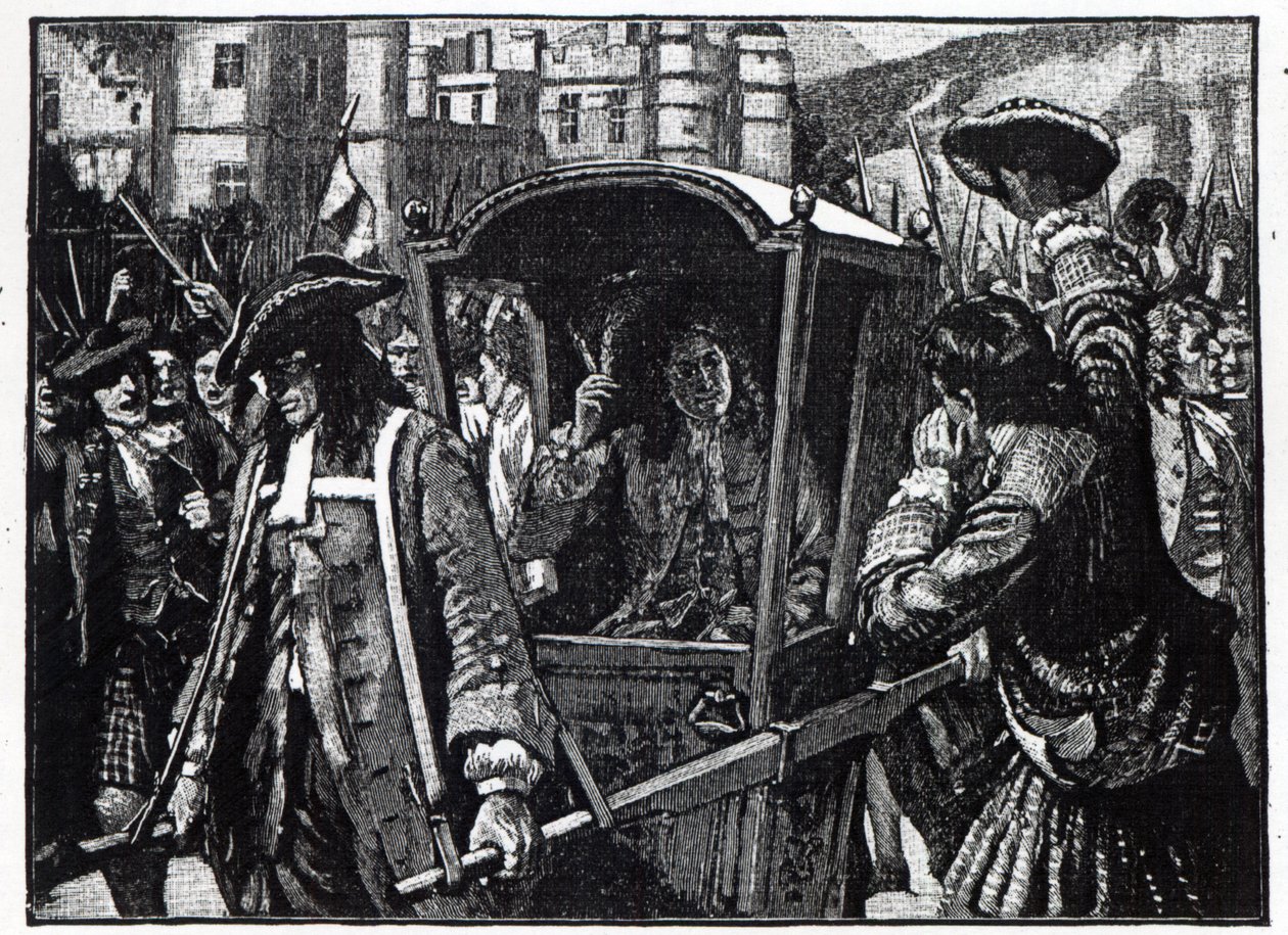 Edinburghin ihmiset saattoivat Hamiltonin herttua Holyroodin palatsiin vuonna 1706 tekijältä English School