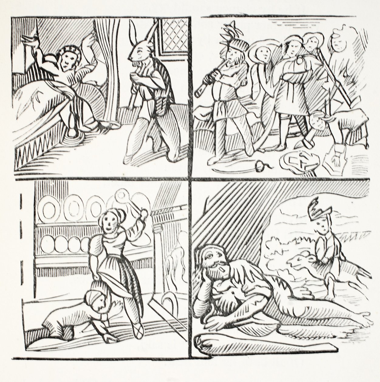 Jack Hornerin miellyttävä historia, kuvitus John Ashtonin 1800-luvun Chap-booksista, pubi. 1882 tekijältä English School