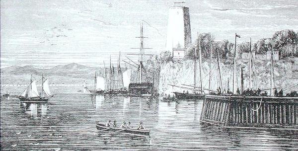 Potomac-joki, Washington D.C., USA, pastori Thomas Milnerin "The Gallery of Geography", julkaistu noin 1880 (kaiverrus) tekijältä English School