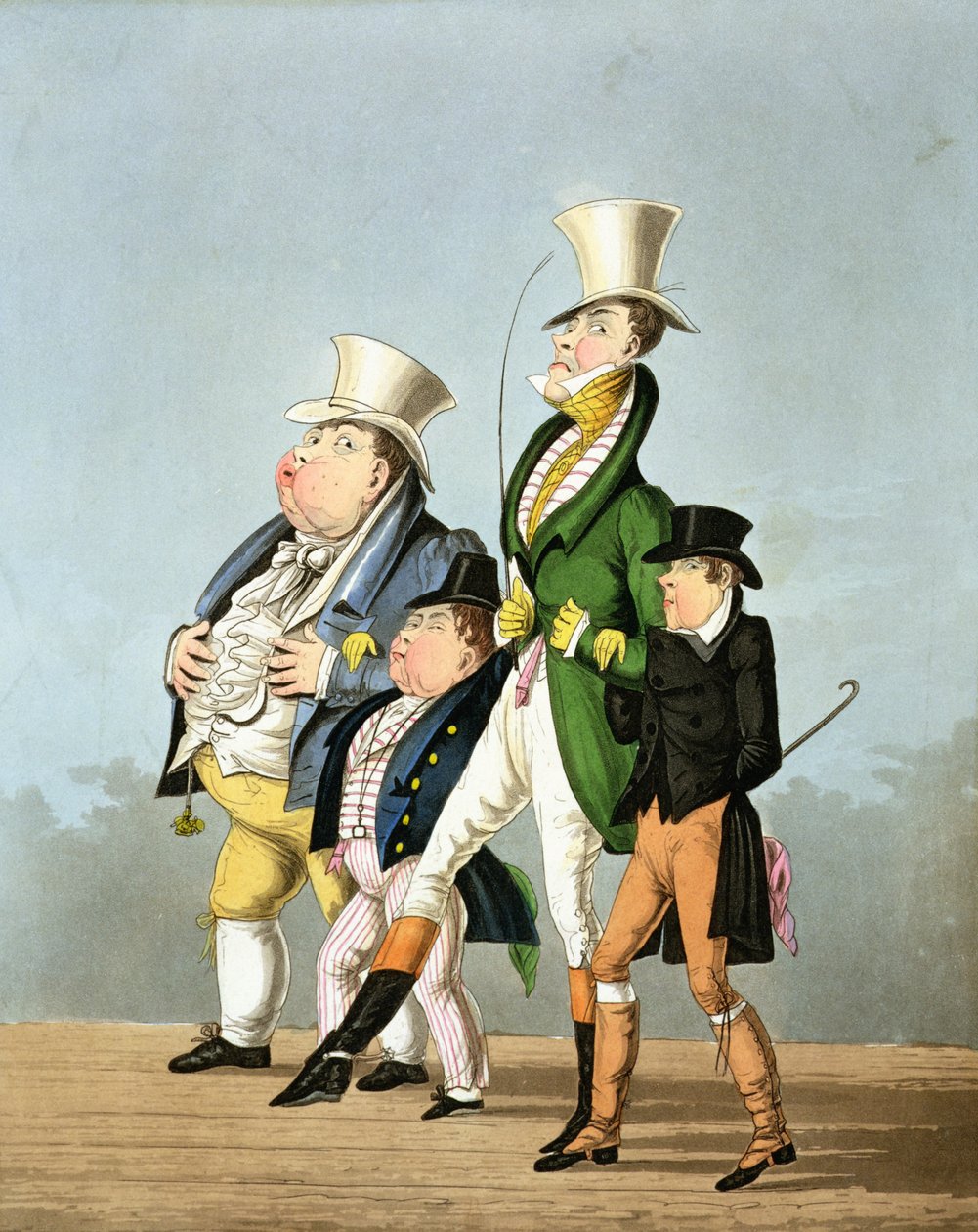 Hinnat - täysi hinta, puoleen hintaan, korkea hinta ja alhainen hinta, kaiverrus George Hunt, julkaisija Thomas McLean, 1827 tekijältä English School
