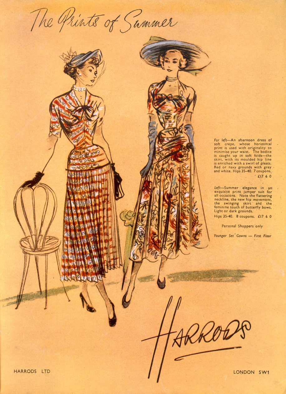 The Prints of Summer, Harrods Ltd:ltä kesäkuu 1948 tekijältä English School