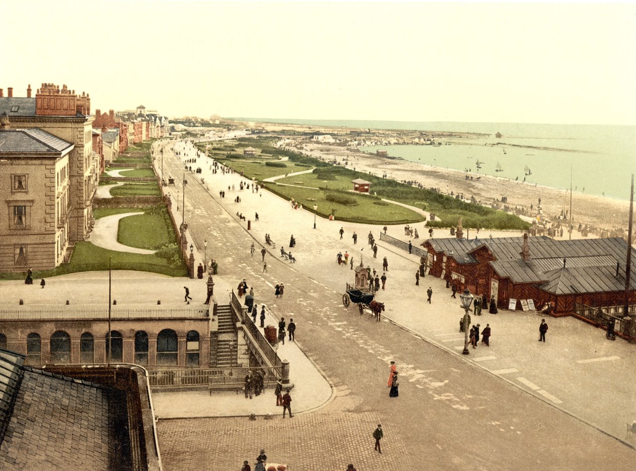 Promenade ja järvet, Southport (käsin värjätty kuva) tekijältä English School