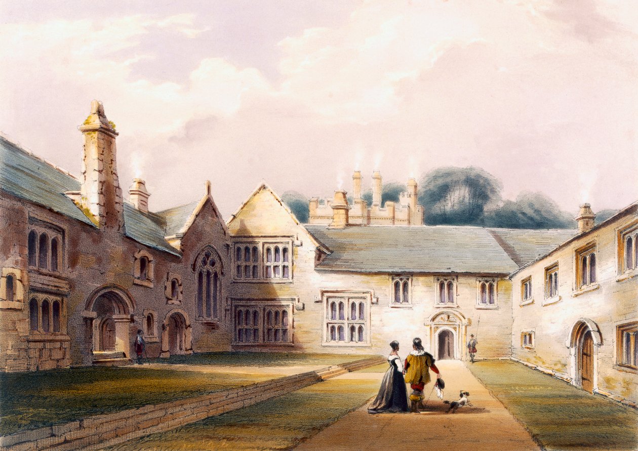 The Quadrangle, Cotehele House, n. 1830-40 tekijältä English School