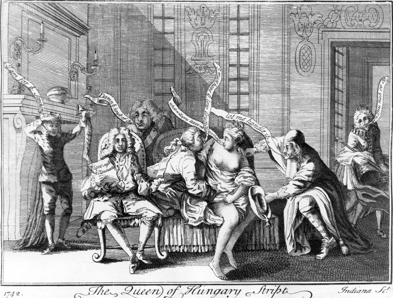 Unkarin kuningatar Strip, 1742 tekijältä English School