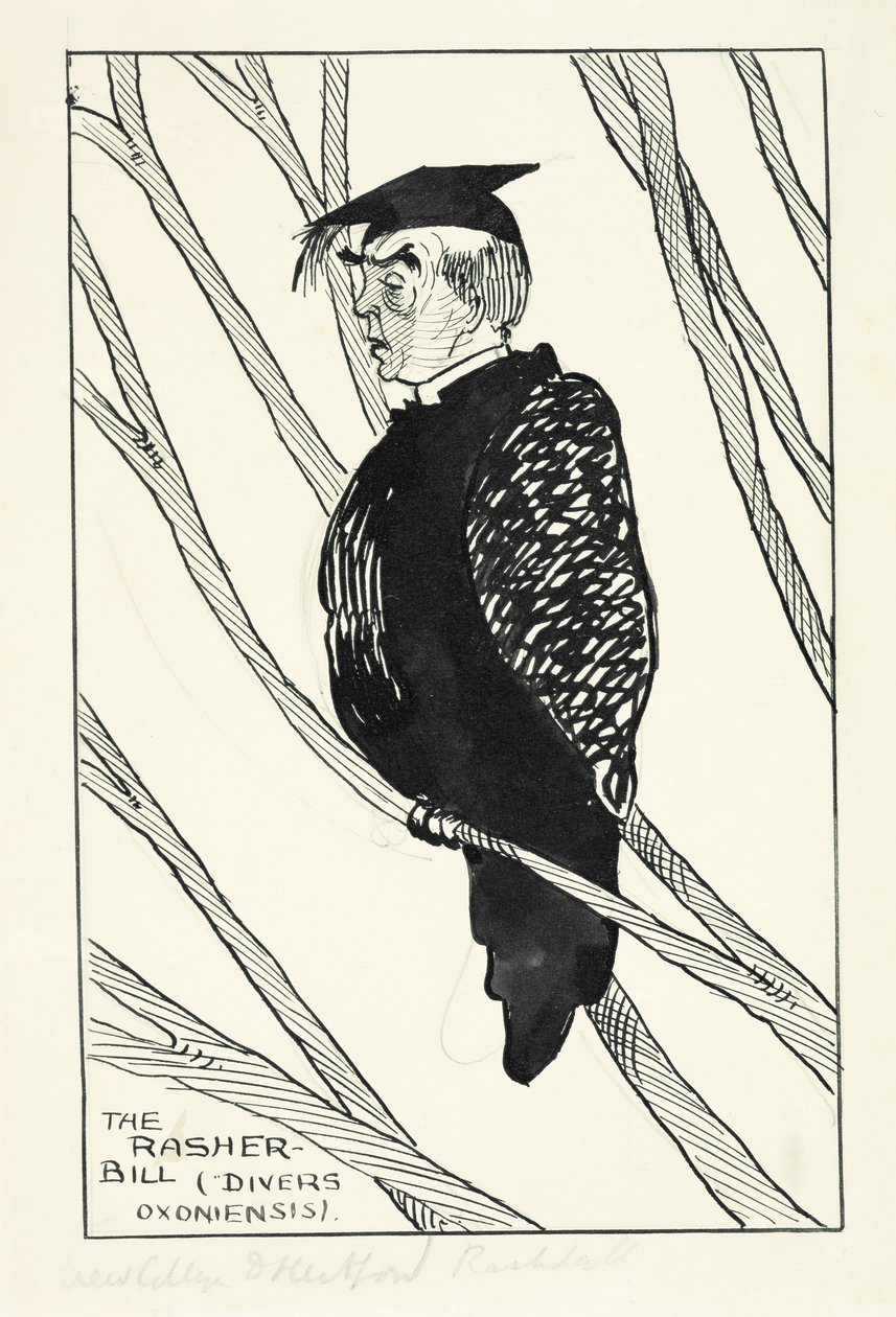 The Rasher-Bill (Divers Oxoniensis): Hastings Rashdall (1858-1924) (kynä ja muste ja kynä paperille) tekijältä English School