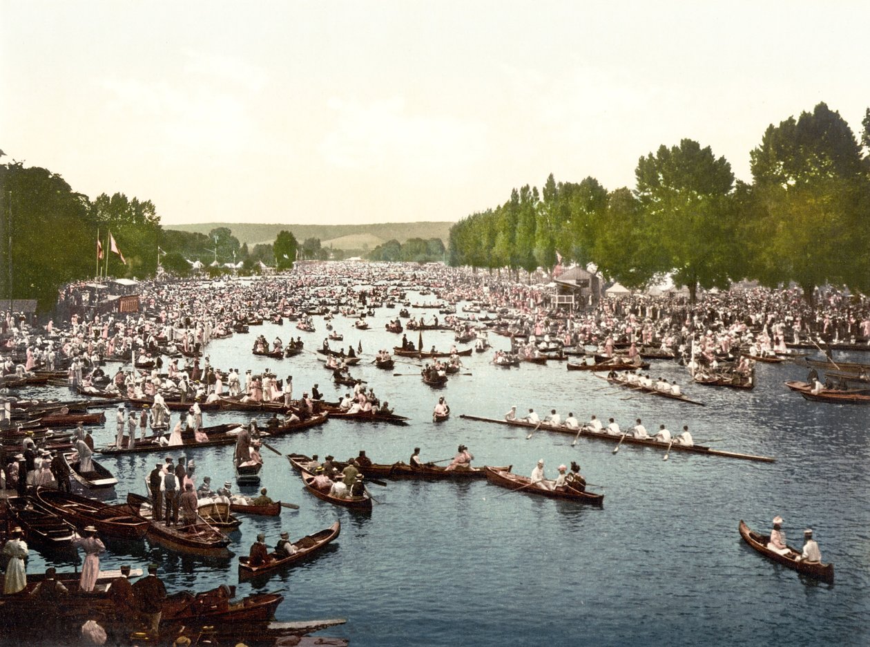 The Regatta Course I, Henley-on-Thames (käsin värjätty kuva) tekijältä English School