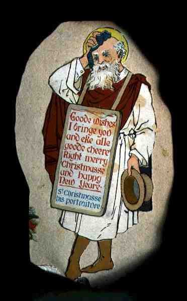 Sir Christmasin paluu, n. 1850 (värilitografia). tekijältä English School