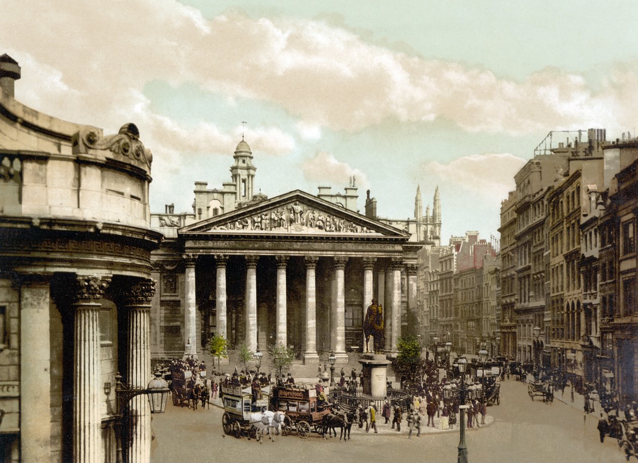 Royal Exchange, Lontoo (käsinvärillinen kuva) tekijältä English School