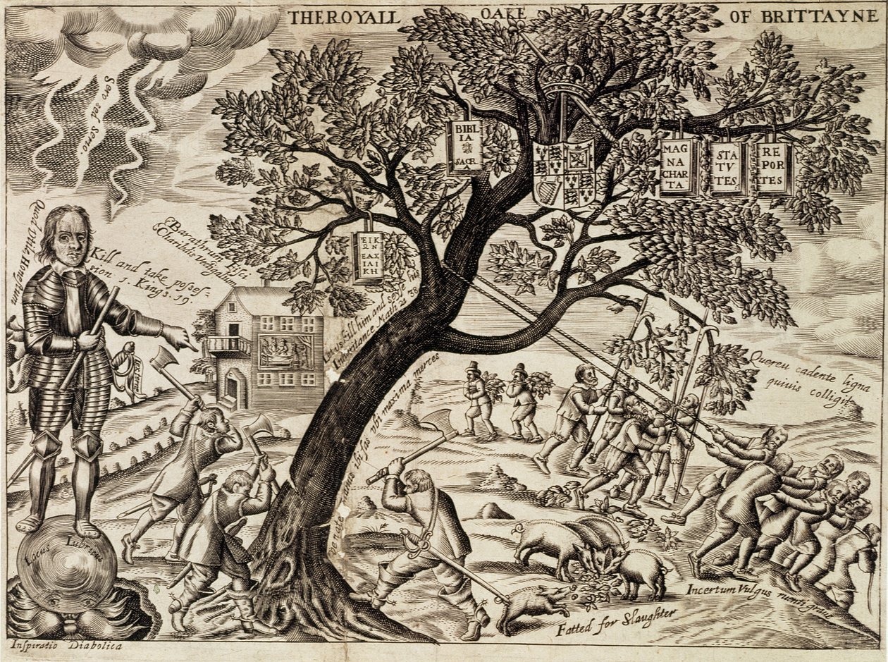 The Royal Oak of Britain, teoksesta The Compleat History of Independency. Eduskuntaan" tekijältä English School