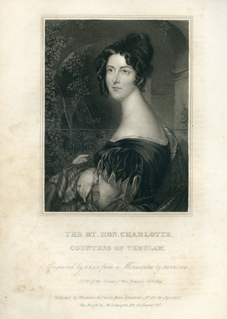 Rt. Hon. Charlotte, Verulamin kreivitär, 1830 tekijältä English School