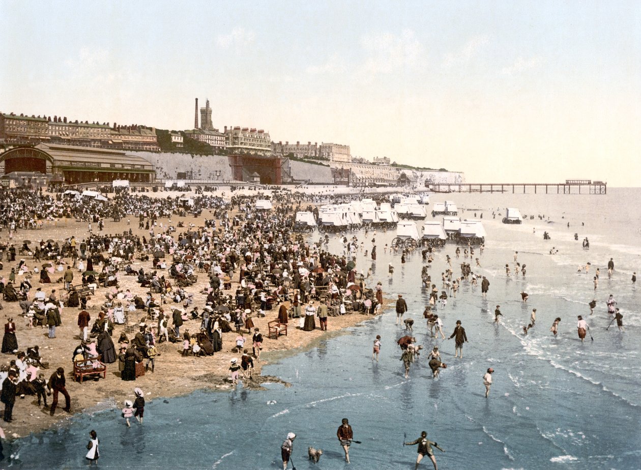 The Sands, Ramsgate (käsin värjätty kuva) tekijältä English School