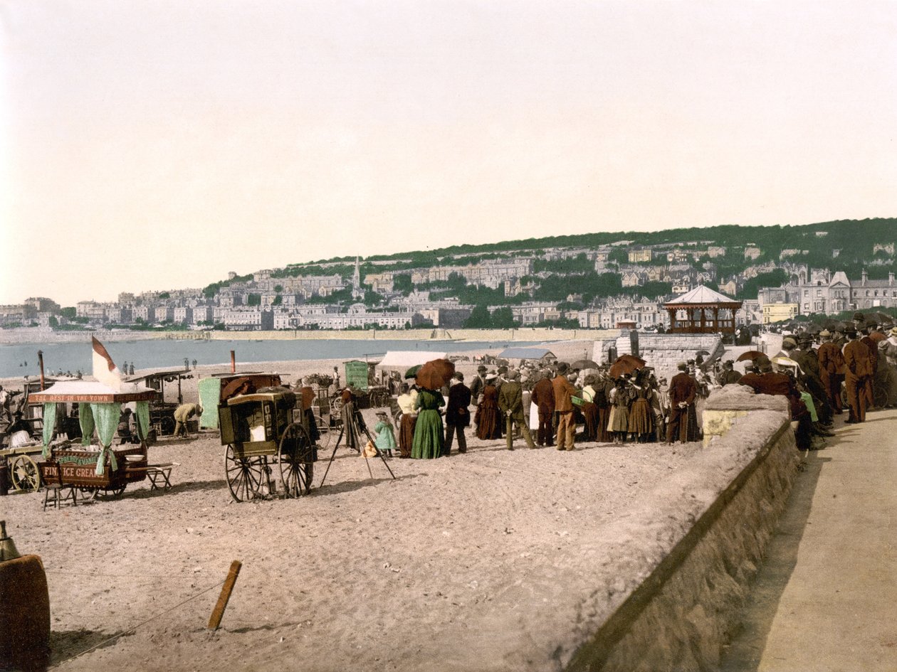 The Sands, Weston-Super-Mare (käsin värjätty valokuva) tekijältä English School