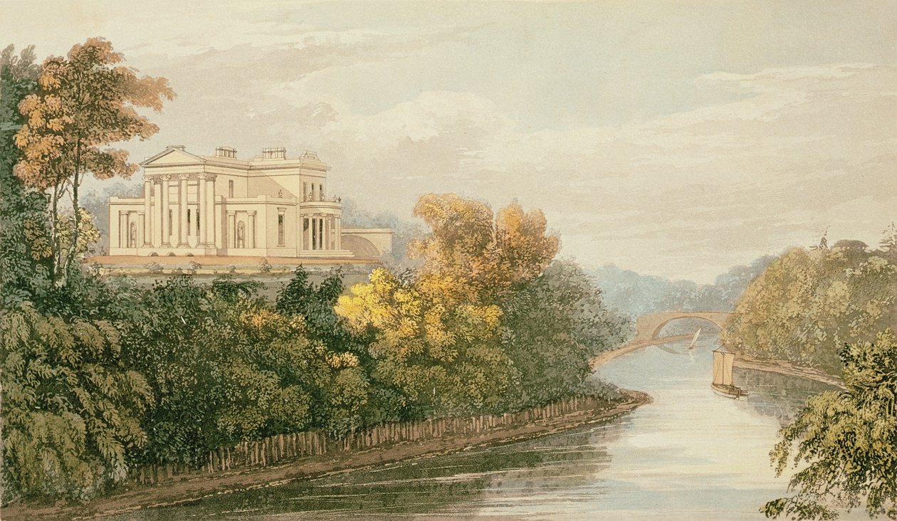 Istuin G.B. Greenough Esq., Regents Park, Ackermanns Repository of Arts, julkaistu noin 1826 tekijältä English School