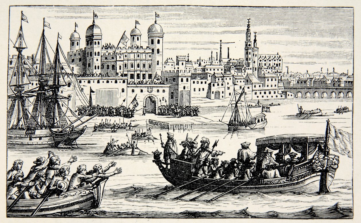 Seitsemän piispaa menossa torniin, huhtikuu 1688 tekijältä English School
