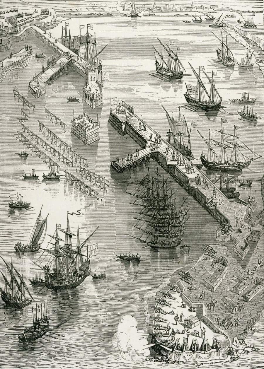 Rochellen piiritys, Ranskan historiasta, Emile de Bonnechose, julkaisija Ward, Lock and Co, Lontoo tekijältä English School