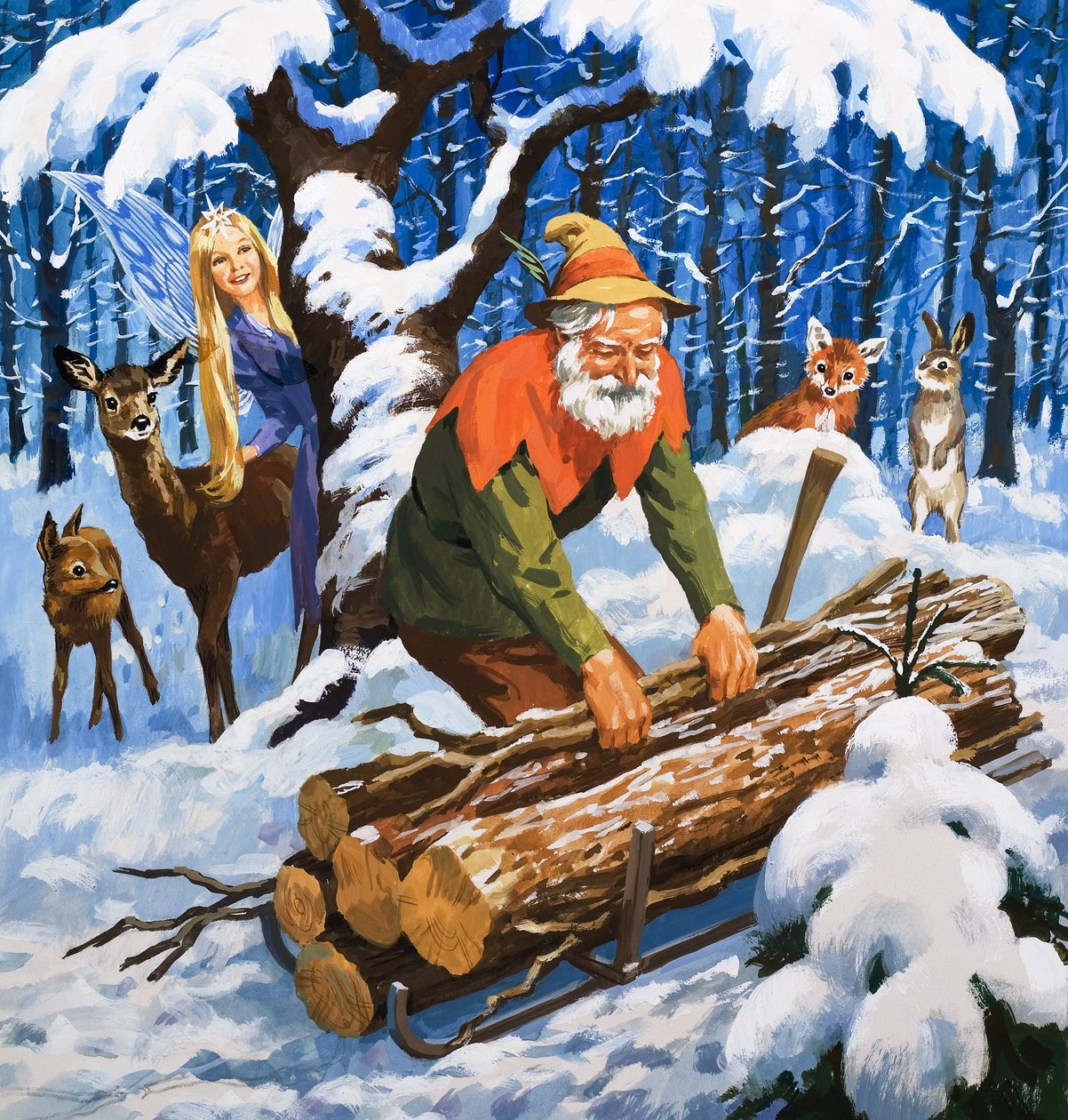 Lumikeiju, kuvitus elokuvasta 