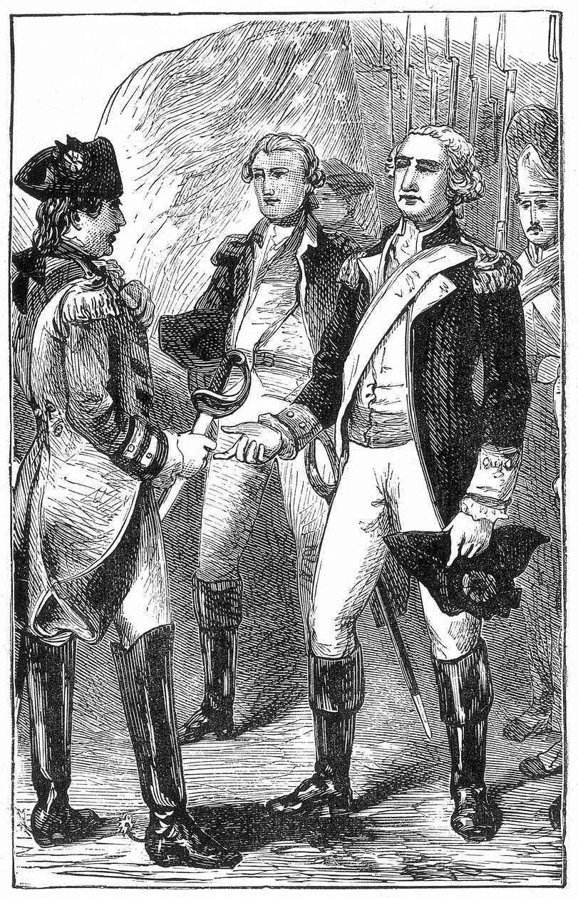The Surrender of Cornwallis, Ranskan historiasta, Emile de Bonnechose, julkaisija Ward, Lock and Co, Lontoo tekijältä English School