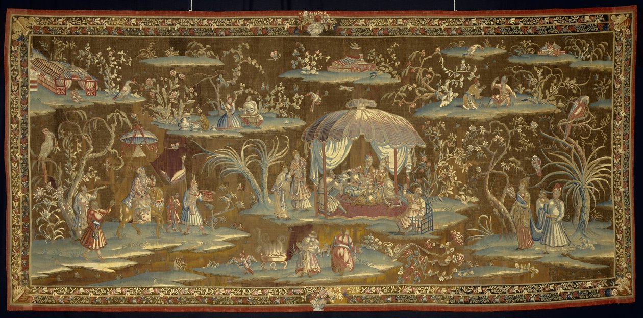 Teltta, indokiinalaisesta tai intialaisesta sarjasta, 1700-25 tekijältä English School