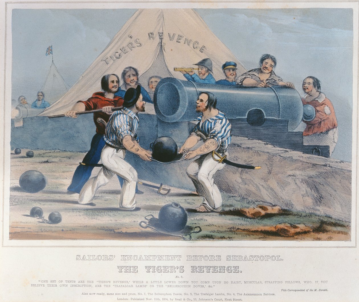 The Tigers Revenge, merimiesten leiri ennen Sebastopolia, julkaistu 11. marraskuuta 1854 tekijältä English School