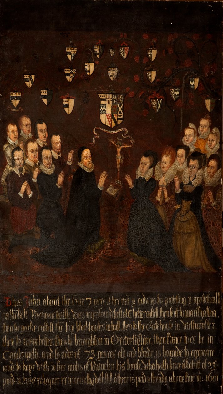 Towneleyn perhe rukouksessa, noin 1800 tekijältä English School