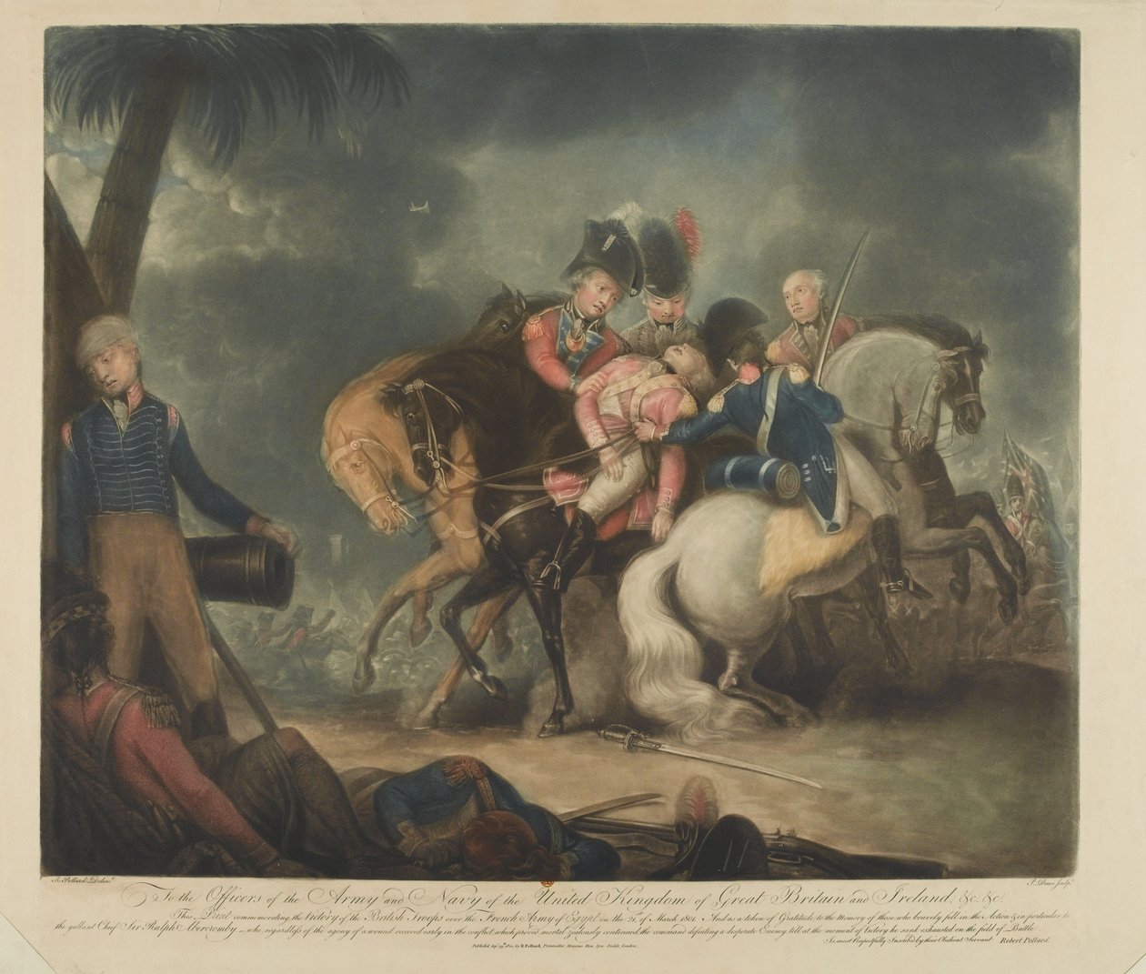 Brittijoukkojen voitto ranskalaisista 21. maaliskuuta 1801 tekijältä English School