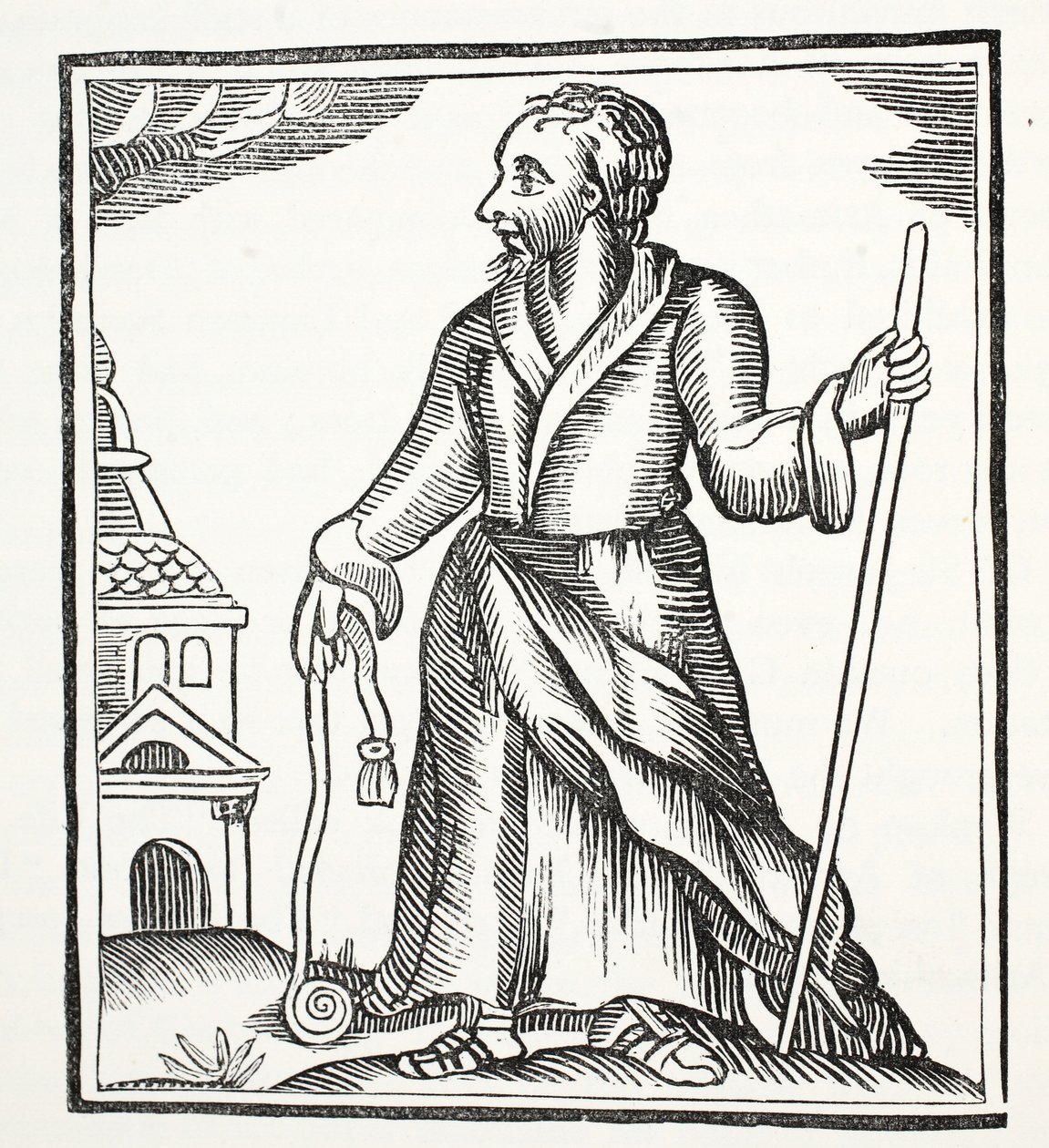 Vaeltava juutalainen, kuvitus John Ashtonin kirjasta Chap-books of the Eightenth Century, pubi. 1882 tekijältä English School