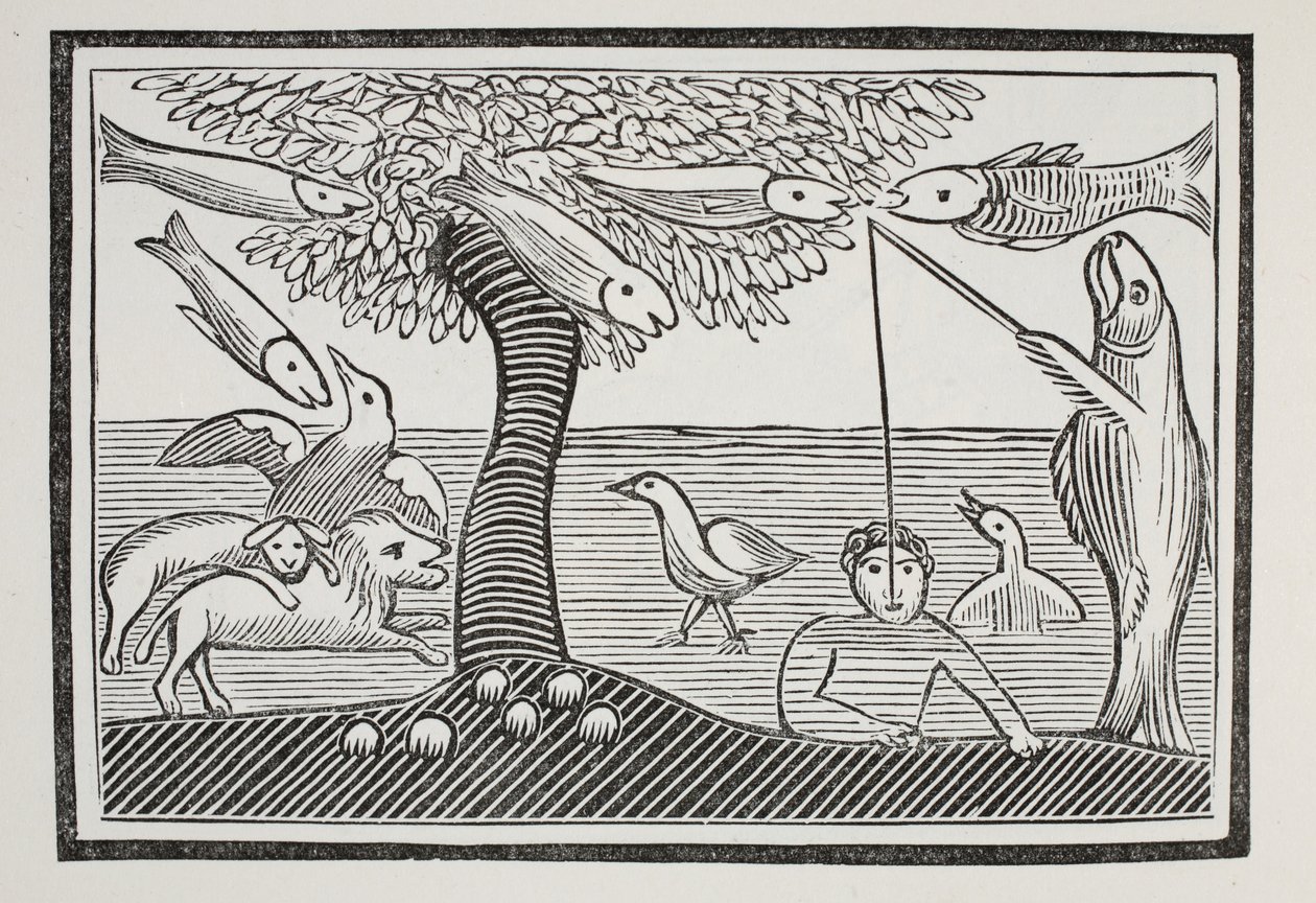 The Water Wonder tai Fishes Lords of the Creation, kuvitus John Ashtonin pubista Chap-books of the Eightenth Century. 1882 tekijältä English School