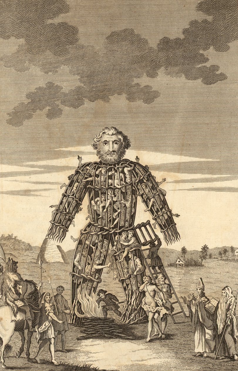 The Wicker Man of the Druids, The Complete English Travelleristä tai uusi kysely ja kuvaus Englannista ja Walesista, pub. 1771 tekijältä English School