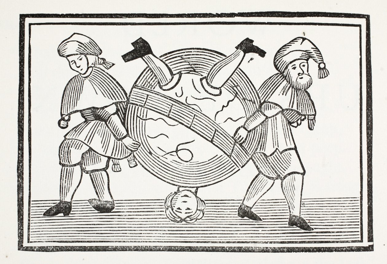 The World Turned Upside Down, kuvitus John Ashtonin kirjasta Chap-books of the Eightenth Century, pubi. 1882 tekijältä English School